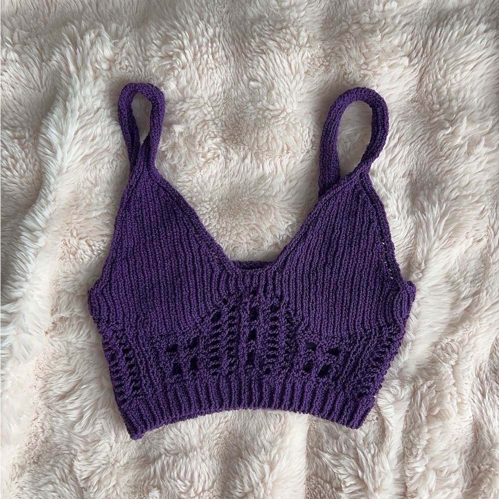 Purple Knit Bralette